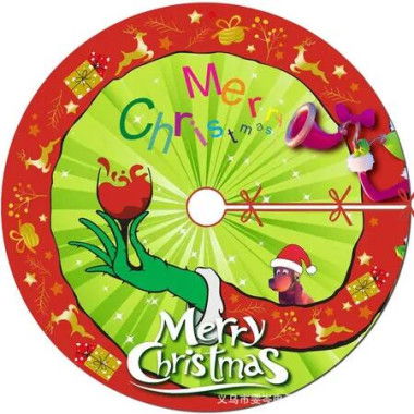 36 Inch Christmas Tree Skirt Red and Green Merry Christmas Tree Skirt Soft Farmhouse Xmas Monster Holiday Decoration