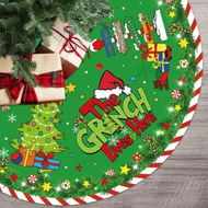 Detailed information about the product 36 Inch Green Christmas Tree Skirt Decorations Red and White Stripes Merry Christmas Party Decorations Tree Mat for Xmas Home Indoor Outdoor Decor