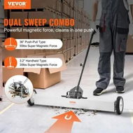 Detailed information about the product 36-Inch Magnetic Sweeper with Wheels Telescoping Magnetic Pickup Tool