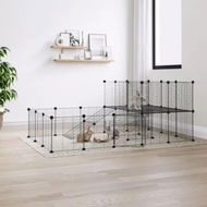 Detailed information about the product 36-Panel Pet Cage with Door Black 35x35 cm Steel