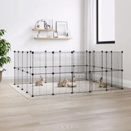 Detailed information about the product 36-Panel Pet Cage with Door Black 35x35 cm Steel