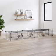 Detailed information about the product 36-Panel Pet Cage with Door Black 35x35 cm Steel