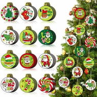 Detailed information about the product 36 Pcs Christmas Wooden Ornaments Christmas Tree Decorations Holiday Hanging Christmas Decor For Home Party