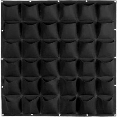 36 Pockets Wall Hanging Planter Planting Grow Bag Vertical Garden Vegetable Flower Black