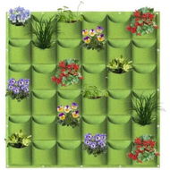 Detailed information about the product 36 Pockets Wall Hanging Planter Planting Grow Bag Vertical Garden Vegetable Flower Green