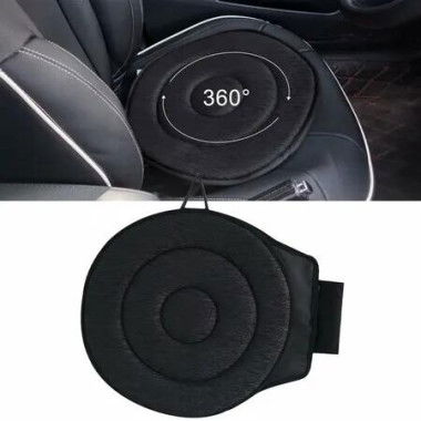 360 Rotating Seat Cushion for Car,Swivel Seat Cushion for Elderly,360 Degrees Swivel Car Seat for Elderly Support,Non Slip,Memory Foam,Ergonomic Design (Black)