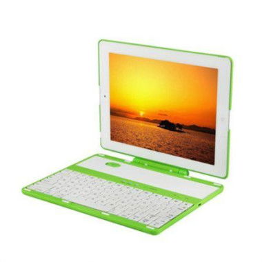 360 Swivel Rotating Bluetooth Wireless Keyboard Case Cover For Ipad 2 3 4 - Green