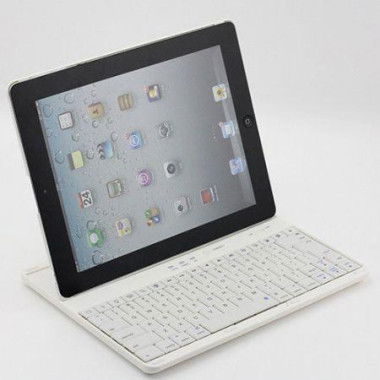 360 Swivel Rotating Bluetooth Wireless Keyboard Case Cover For Ipad 2 3 4 - White