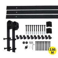 Detailed information about the product 3.66M Antique Classic Style Double Sliding Barn Door Hardware Track Roller Kit