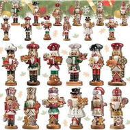 Detailed information about the product 36PCS Christmas Tree Decorations 10cm Nutcracker hanging ornament wooden soldier Ornaments Designs Indoor Xmas Holiday Party Presents Gift 2D flat print