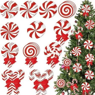 36PCS Christmas Tree Decorations GRINCH Wooden Ornaments 2.5 Inches Mixed Designs Indoor Xmas Holiday Party Presents Gift 2D flat print