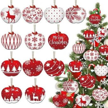 36PCS Christmas Tree Decorations GRINCH Wooden Ornaments 2.5 Inches Mixed Designs Indoor Xmas Holiday Party Presents Gift 2D flat print