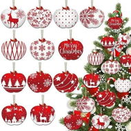 Detailed information about the product 36PCS Christmas Tree Decorations GRINCH Wooden Ornaments 2.5 Inches Mixed Designs Indoor Xmas Holiday Party Presents Gift 2D flat print