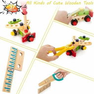 Detailed information about the product 37-Piece Wooden Tool Kit for Kids Ages 3-7, Encouraging Creativity and Imagination