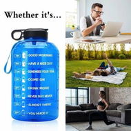 Detailed information about the product 3.7L Leak-Proof BPA-Free Water Bottle (Retractable Straw) Large Water Bottle Time Stamp Remind You Drink Water Outdoors.