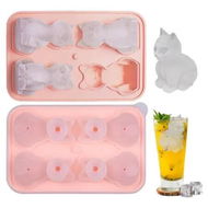Detailed information about the product 3D Cat Ice Cube Tray Silicone Large Ice Cube Mold, Fun Shapes Ice Cube Trays for Freezer with Lid, Ice Molds for Bourbon Whiskey Cocktails Pink