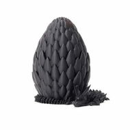 Detailed information about the product 3D Dragon Egg Easter Egg with Flexible Dragon Inside,Large 3D Printed Gift,Figurine Decor,Executive Desk Toy,Black