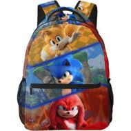 Detailed information about the product 3D Dual-Sided Sonic the Hedgehog Primary Middle School Student Backpack Children's Kids Teens Shoulder Bag