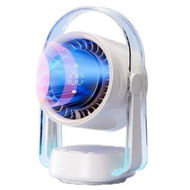 Detailed information about the product 3D Floating Cold Air Bladeless Desktop Fan Night Light Brushless Motor ABS Home Charging Digital Display Turbo Table Fan Summer COOL Gift COL White