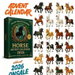 3D Horse Advent Calendar 2026, 24 Day Christmas Countdown Calendar 3D Ornament Horse Collectibles Christmas Gift. Available at Crazy Sales for $24.95