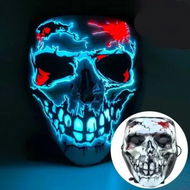 Detailed information about the product 3D LED light Halloween Battery Power mask with an illuminated Skull Party Supplies