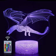 Detailed information about the product 3D Powered USB Table Lamp Visual Illusion Flying Dragon