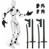 Detailed information about the product 3D Printed Action Figure 5.54-inch Dummy13,Action Figure 3D Printed Multi-Jointed Movable,Action Figure,Multiple Accessories,Desk Decoration (White)