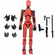Detailed information about the product 3D Printed Action Figure,Multi-Jointed Movable Robot,Simple Installation DIY Robot Desktop Decoration (Red)