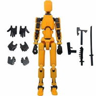 Detailed information about the product 3D Printed Action Figure,Multi-Jointed Movable Robot,Simple Installation DIY Robot Desktop Decoration (Yellow)