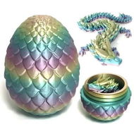 Detailed information about the product 3D Printed Articulated Dragon Egg with Fidget Dragon for Easter and Beyond