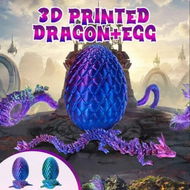 Detailed information about the product 3D Printed Dragon Egg Flexible Articulated Fidget Toy Scale Desk Figurine Decor Easter Gift Mystery Crystal Laser Model