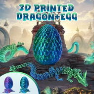 Detailed information about the product 3D Printed Dragon Egg Flexible Laser Fidget Toy Home Office Desk Decor Figurine Articulated Model Surprise Gift Autism