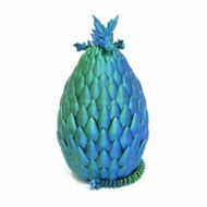 Detailed information about the product 3D Printed Dragon Egg Green and Blue Surprise Easter Egg with Flexible Crystal Dragon Inside 3D Printed Gift Toy Desk Executive Pet Figurine Decor