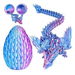 3D Printed Dragon Eggs with Articulated Fly Dragon Inside,Collectible Figurines Fidget Toy Birthday Christmas Gifts for Boys Girls 1 Pack Blue Purple. Available at Crazy Sales for $14.95
