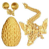 Detailed information about the product 3D Printed Dragon Eggs with Articulated Fly Dragon Inside,Collectible Figurines Fidget Toy Birthday Christmas Gifts for Boys Girls 1 Pack Gold