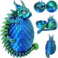 Detailed information about the product 3D Printed Dragon Eggs with Dragon Large Articulated Dragons Toys with Eyes, Animal Fidget Toy Surprise Eggs Home Decor Executive Desk Toy (Blue+Green)