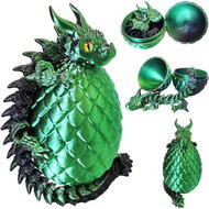 Detailed information about the product 3D Printed Dragon Eggs with Dragon Large Articulated Dragons Toys with Eyes, Animal Fidget Toy Surprise Eggs Home Decor Executive Desk Toy (Green+Black)