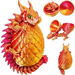 3D Printed Dragon Eggs with Dragon Large Articulated Dragons Toys with Eyes, Animal Fidget Toy Surprise Eggs Home Decor Executive Desk Toy (Red+Golden). Available at Crazy Sales for $14.95