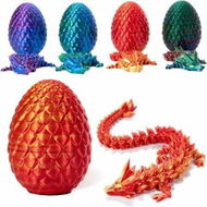 Detailed information about the product 3D Printed Dragon in Egg,Full Articulated Dragon Crystal Dragon with Dragon Egg,Flexible Joints Home Decor Executive Desk Toys,Home Office Decor Executive Desk Toys (Red)