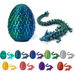 3D Printed Dragon in Egg,Full Articulated Dragon Crystal Dragon with Dragon Egg,Flexible Joints Home Decor Executive Desk Toys,Home Office Decor (Laser Green). Available at Crazy Sales for $19.99