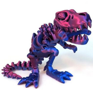 3D Printed Dragon with Articulated Bones 23cm Fidget Toys Decor for Stress Relief Red blue green gradient