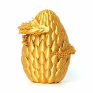Detailed information about the product 3D Printed Easter Dragon Egg Gold Surprise Basket Essentials with 12In Flexible Crystal Dragon Inside,Easter Basket Stuffers,3D Printed Gift Toy