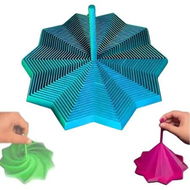 Detailed information about the product 3D Printed Expanded Sensory Fidget Star,Sensory Fidget Star with Handle, Colorful Whirling Spiral Design,Star Shaped Fidget Star (Small Blue)