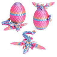 Detailed information about the product 3D Printed Flying Dragon in Egg 30CM Rainbow Dino Easter Egg 13CM Winged Dragon Inside Flexible Fidget Basket Stuffers Birthday Gift COL Candy Rainbow