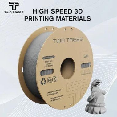 3D Printer PLA Filament Pro 1.75mm Hyper High Speed 1kg Cardboard Spool Printing Materials Bundle for FDM Printers Grey