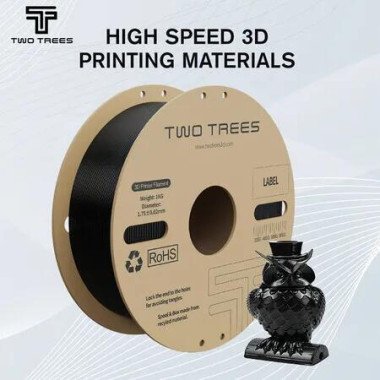 3D Printer PLA Filament Pro 1.75mm Hyper High Speed Flexible 1kg Cardboard Spool Printing Materials Bundle for FDM Printers Black