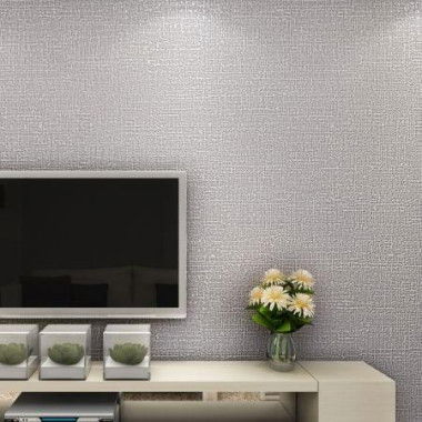 3D Self Adhesive Non-Woven Wall Paper 53CMX5M Silver Grey