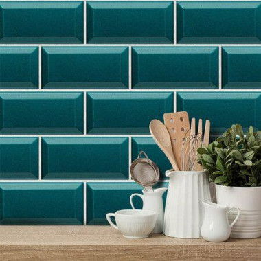 3D Self Adhesive Tile Stickers Art Decals DIY Wall Sticker Home Kitchen DecorationBlue