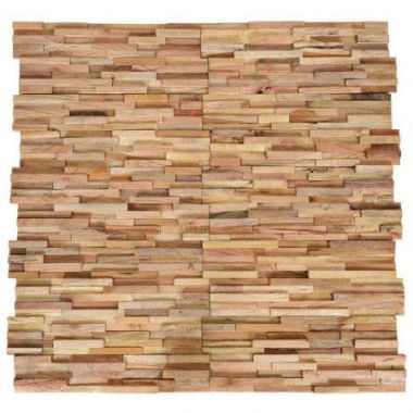 3D Wall Cladding Panels 10 pcs 1.08 mÂ² Solid Teak Wood