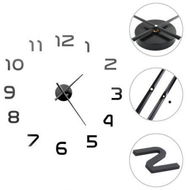 Detailed information about the product 3D Wall Clock Modern Design 100 Cm XXL Black